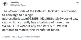 慢雾：美国执法部门破获2016 年 Bitfinex 被黑案件细节分析_VCE:STE