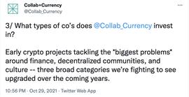 加密风险基金Collab Currency为新基金募资6000万美元_COL:BCU