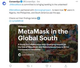 MetaMask与Emerging Impact Group合作，对尼日利亚、菲律宾和南美洲的用户进行研究_AMAS:bitstamp交易平台网址