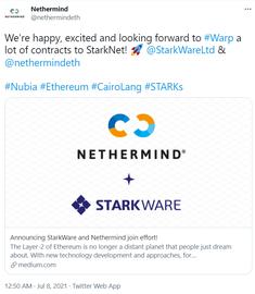 以太坊客户端Nethermind与零知识证明研发机构StarkWare达成合作_STARK:StarkNet