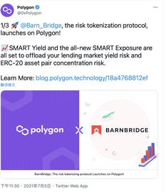 BarnBridge在Polygon上推出SMART Yield和SMART Exposure应用程序_SMA:元宇宙