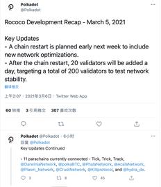 波卡：计划下周进行链重启，Rococo已连接11个平行链_ORK:BAW network