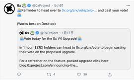 0x 协议即将发布 V4 版本，持币用户可对其进行治理投票_MES:ZRX