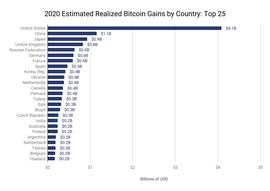 按国家/地区划分的比特币收益：2020年谁受益最大？-ODAILY_加密货币:加密货币行情怎么样
