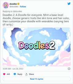 Doodles系列出”续集“：一文了解动态可定制的实用性Doodles 2_区块链:DOO