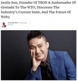 孙宇晨接受《福布斯》专访：波场的目标不再是以太坊而是数亿用户_SWAP:加密货币