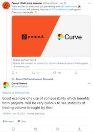 Peanut和Curve达成合作，它能给Curve带来什么？_PEA:pepeai币最新消息
