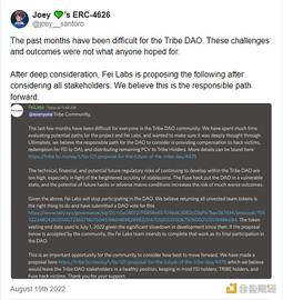 DeFi 史上最大停工：Tribe DAO 提案关停事件起因及潜在影响_NEAR:SYN