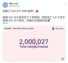 ENS域名新里程：ETH域名地址有炒作价值吗？_WEB:torn币会归零吗