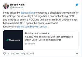 BCH开发Cashscript语言，可构建自主决策交易特定方案_SHS:MomoCash
