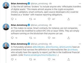 Coinbase CEO：希望新基建法案删除对加密货币持有者进行全面监控的要求_OIN:Privacy Coin