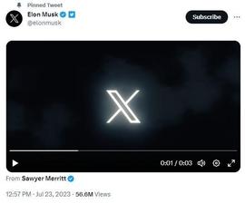 马斯克将推特更名，头像换成“X”誓言争夺全球金融系统50%市占率_COM:Almace Shards
