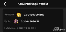 媒体流传：BNB与Pi币转换测试成功了！_BNB:BIN
