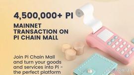 惊人！Pi Chain Mall已通过450万笔交易总数_加密货币:pickle币最新消息