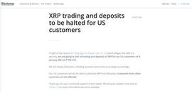 Bitstamp将于下月暂停美国客户瑞波币交易和存款_OIN:GBT价格